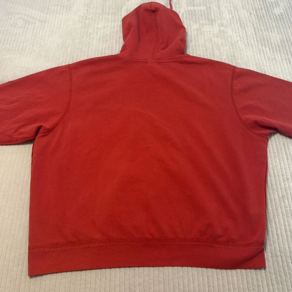 Ralph Lauren Polo Jeans Co Hoodie Mens 2XL Red Fleece PRL 67 Pullover Crest